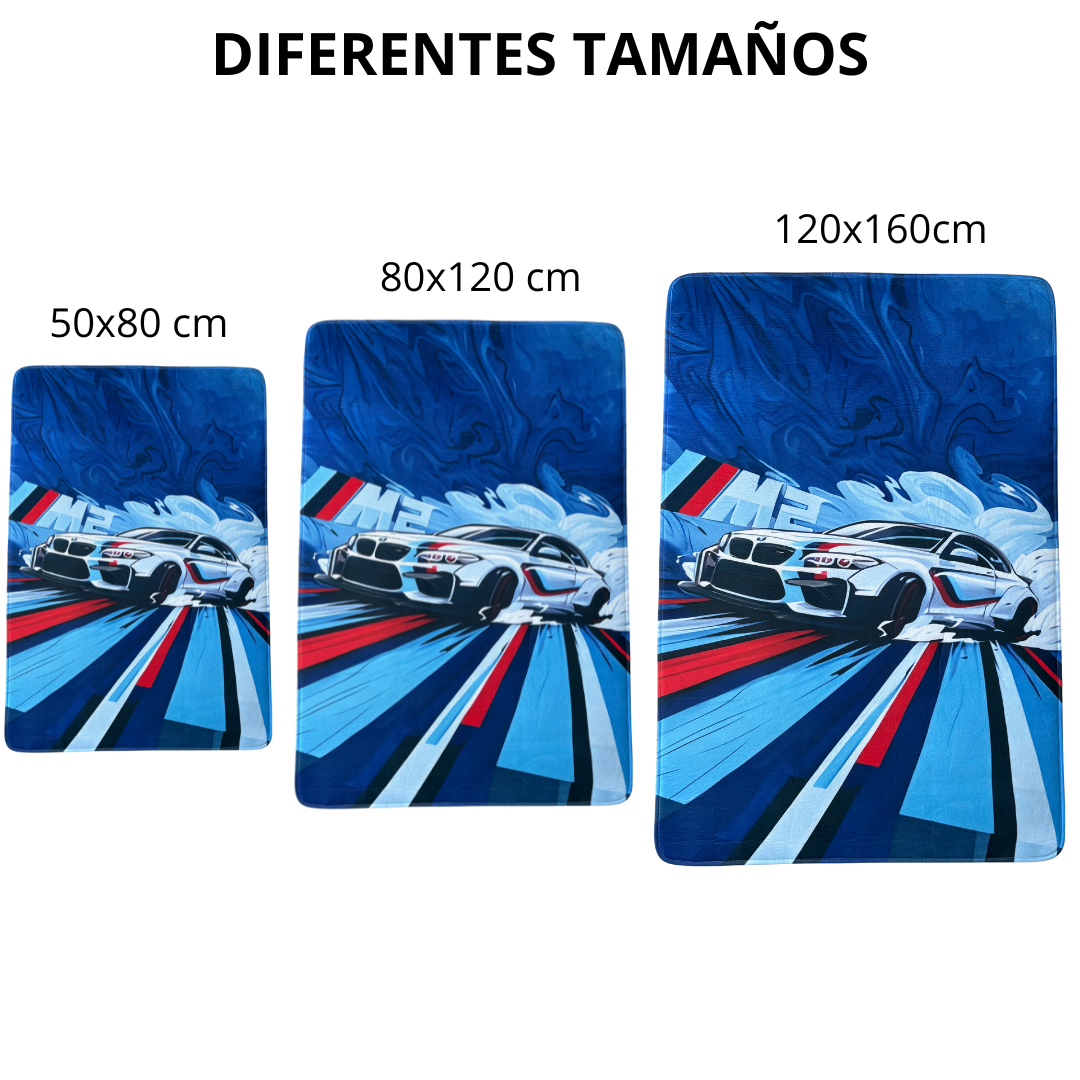Alfombra para habitación con estampado de coche deportivo
